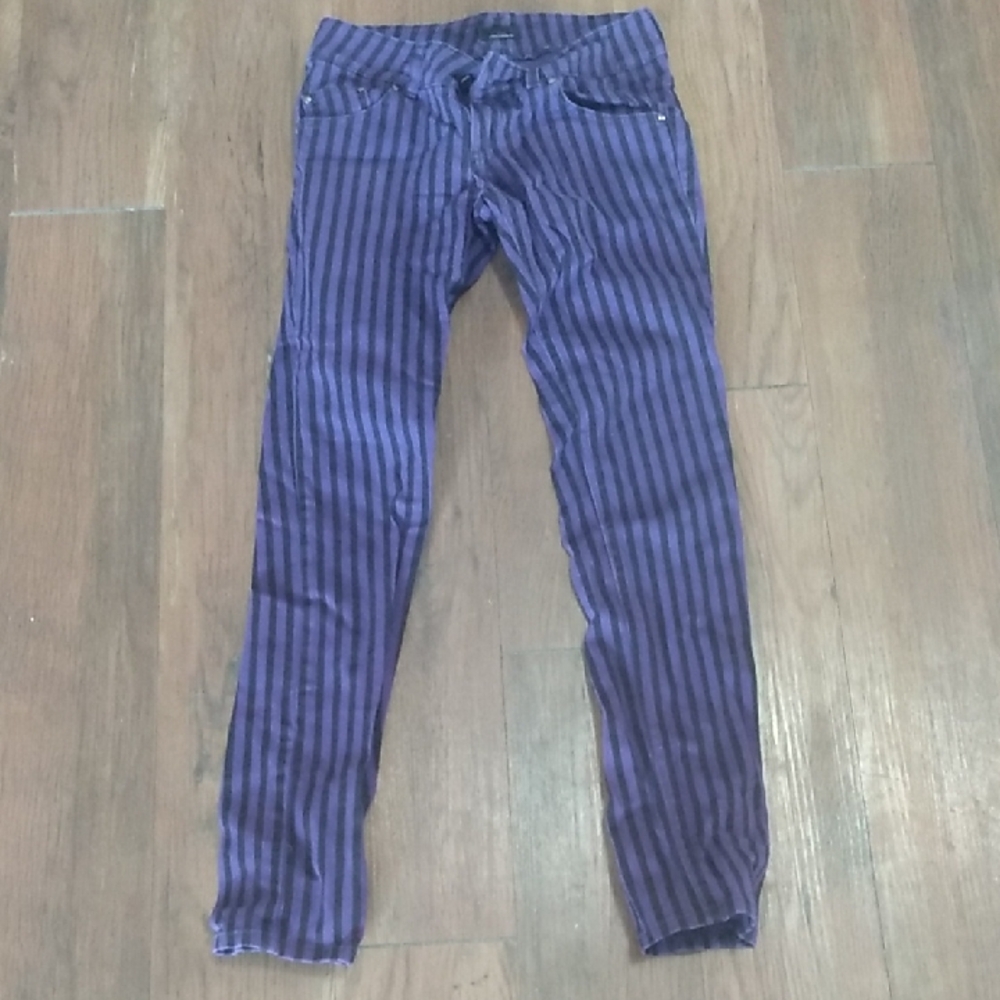 Purple and Black Striped Pants Goth Punk Made In England